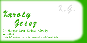 karoly geisz business card